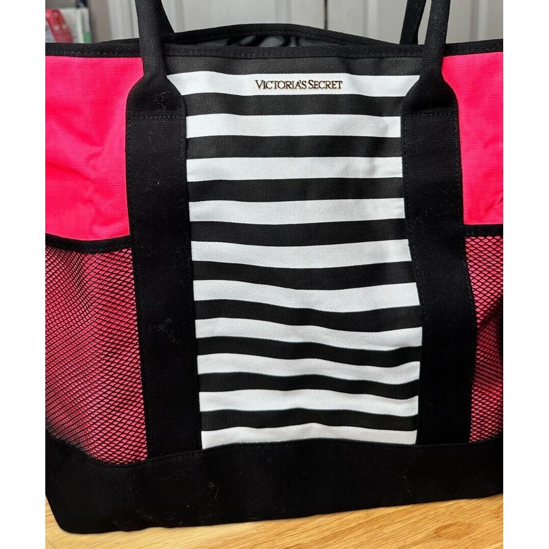 Victoria`s Secret Island Getaway Beach Weekender Stripe Canvas Tote Bag - Victoria's  Secret bag 