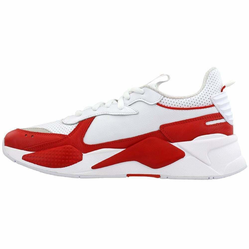 Adults` Puma Rs-x Running Casual Shoes Wte/rd Sneakers 374486-03