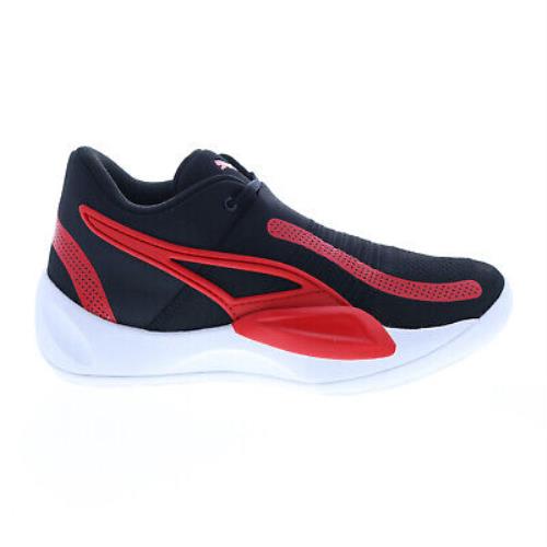Puma Rise Nitro 37701206 Mens Black Canvas Athletic Basketball Shoes