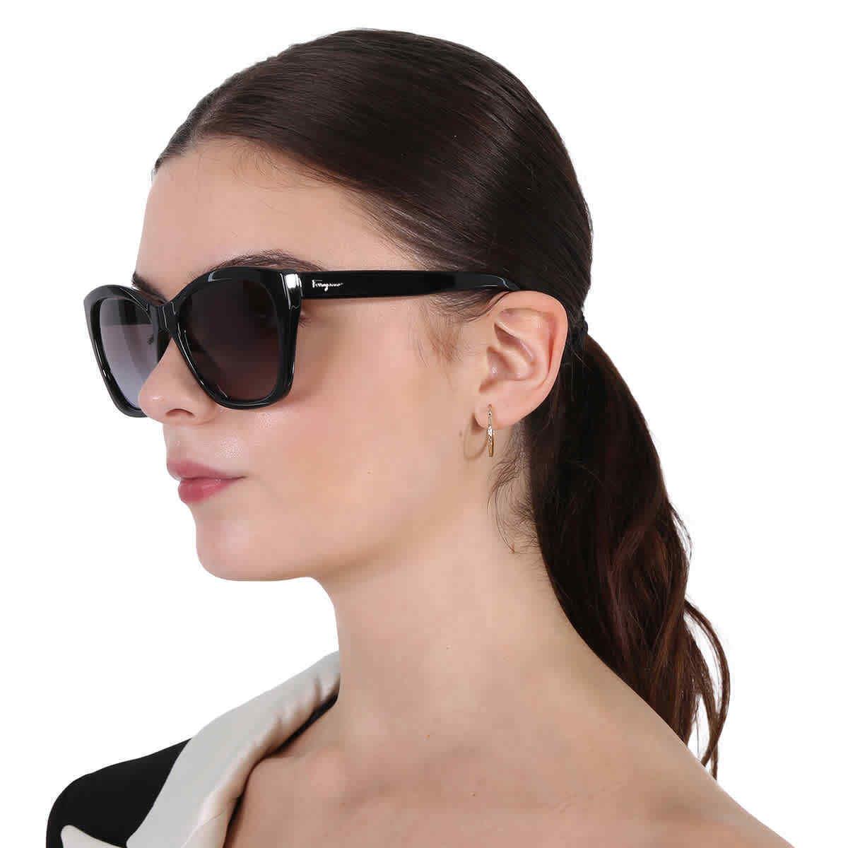 Salvatore Ferragamo Grey Gradient Cat Eye Ladies Sunglasses SF957S 001 56