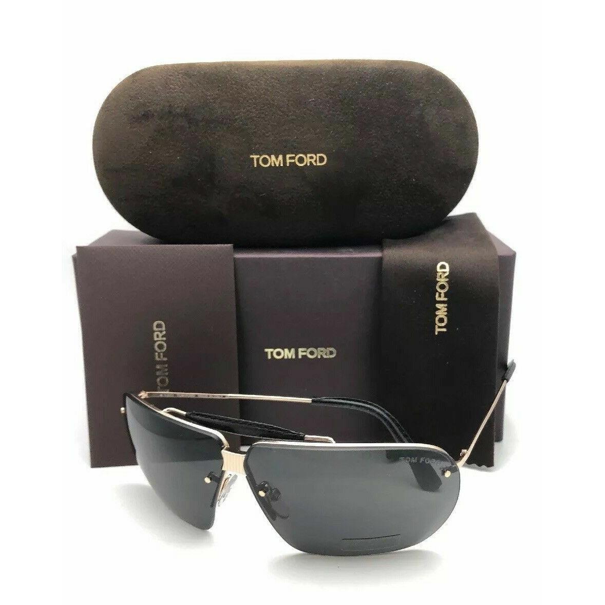 Tom Ford Sunglasses Dunning TF 6 772 68-6 130 Gold Black Frame W/grey Lens