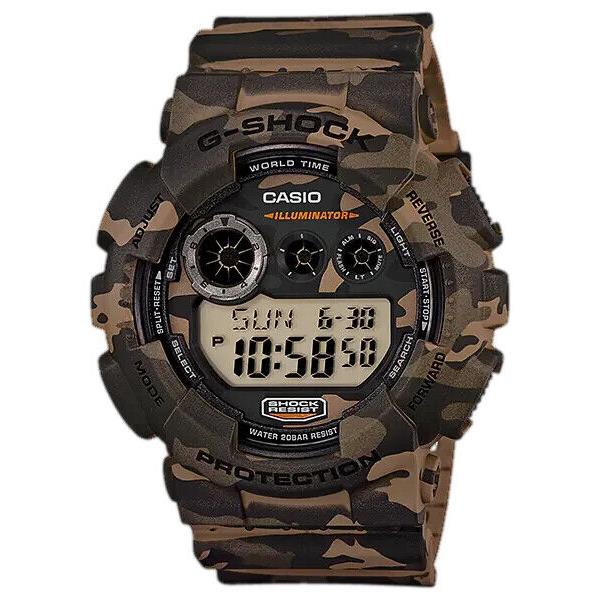 Casio G-shock Led XL Camouflage Resin Men`s Watch GD120CM-5