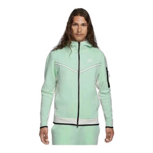 Nike Sportswear Tech Fleece Full-zip Hoodie Mint CU4489-379 Men s Size LT