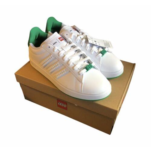 Adidas Grand Court x Lego 2.0 White Green Shoes Mens Size 10.5