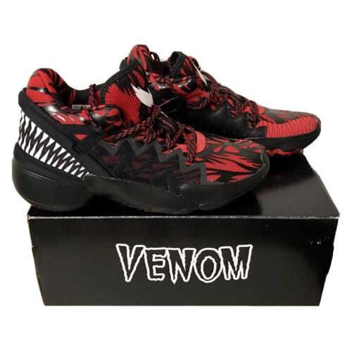 Adidas D.o.n. Issue 2 J Marvel Venom Carnage Basketball Shoes Boy S/men Size 6