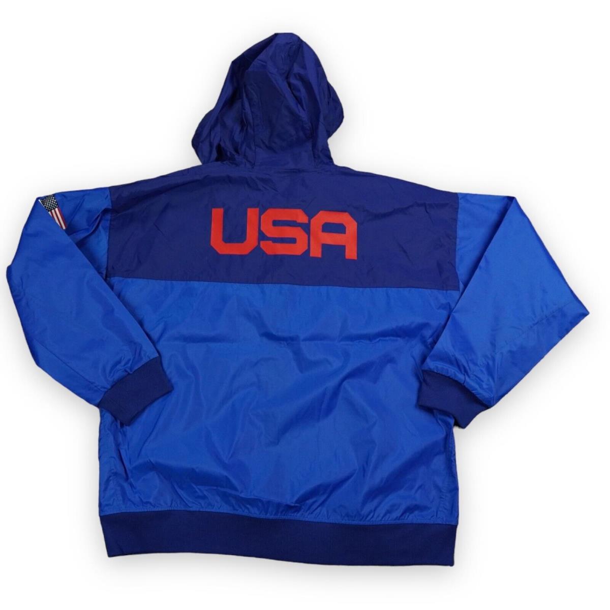 Nike Jacket Mens Extra Large Blue Team Usa Hood Windrunner Blue CK5813-455