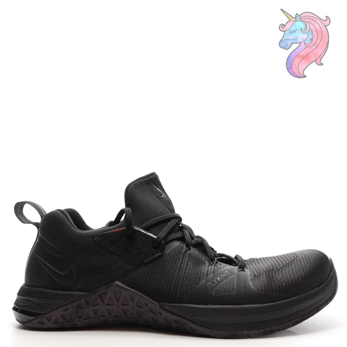 Men s Nike Metcon Flyknit 3 Triple Black Training Shoes AQ8022-010 Size 9.5