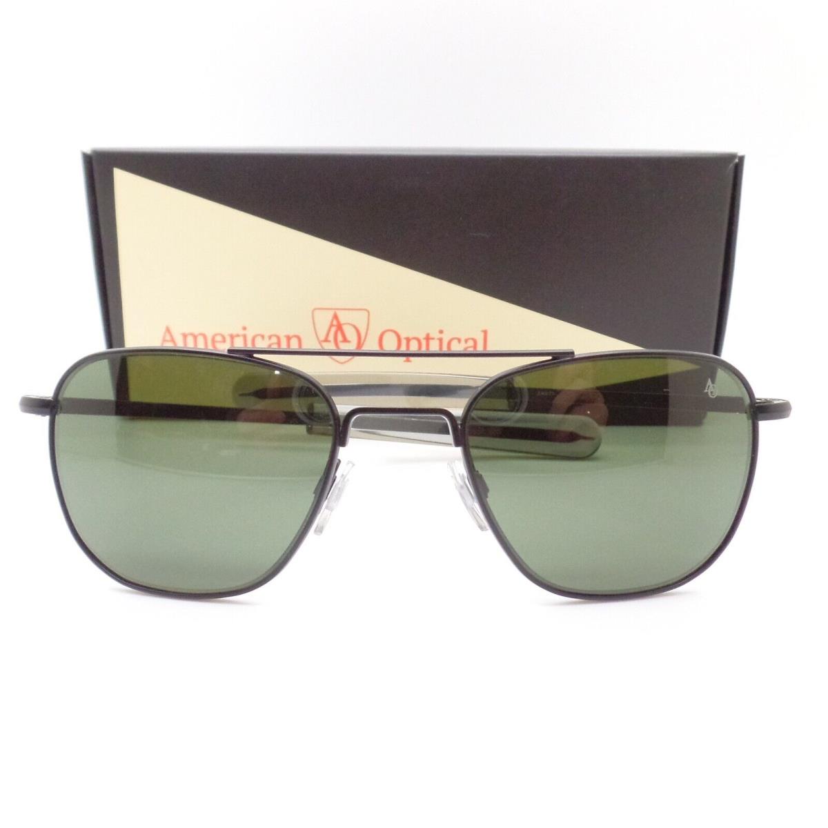 American Optical Original Pilot AO American Optical Pilot Black Green Lens Option Sunglasses 52/20/140 Nylon