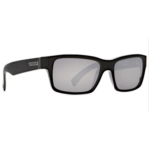 Vonzipper Sunglasses VZ Fulton Matte Black Frames Silver Mirrored Lenses