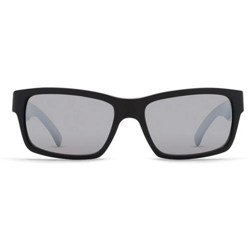 VonZipper sunglasses FULTON - Matte Black Satin & steel Frame, Grey w/ Silver Mirror Lens 0