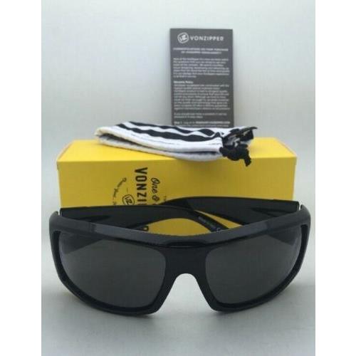 VonZipper sunglasses CLUTCH - Black Shiny Frame, Grey Lens 0
