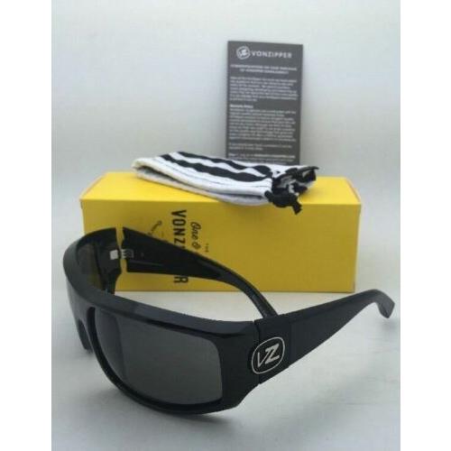 VonZipper sunglasses CLUTCH - Black Shiny Frame, Grey Lens 4