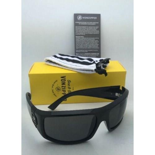 VonZipper sunglasses CLUTCH - Black Shiny Frame, Grey Lens 7