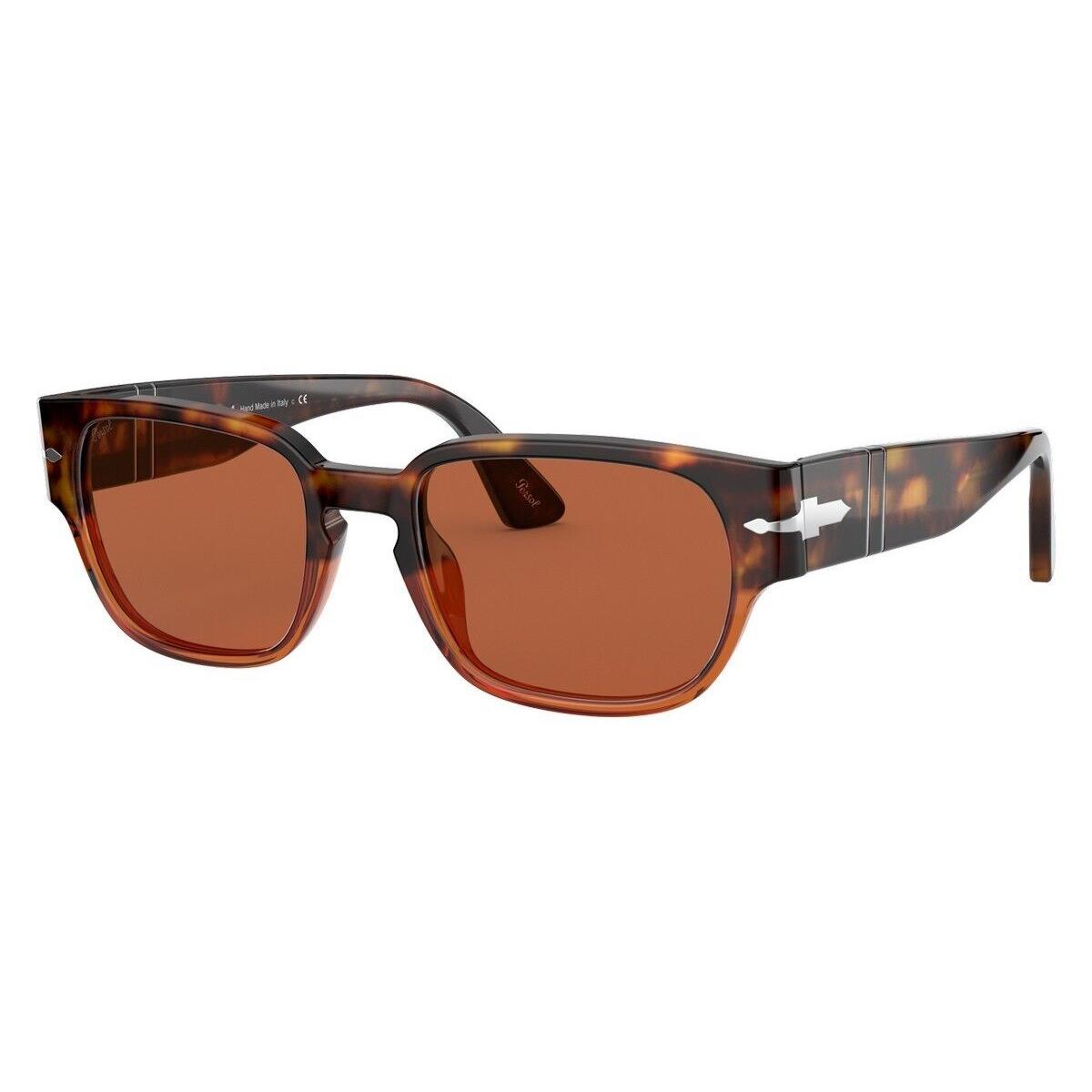 Persol PO3245S 112153 Brown Tortoise Opal Bordeaux Mens Sunglasses 52mm