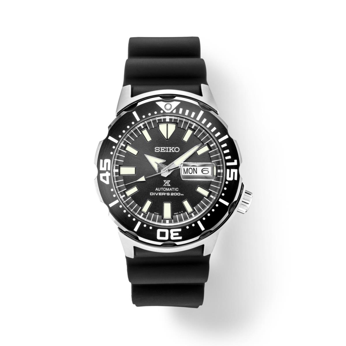 Seiko SRPD27 Prospex 42.4 mm Steel Black Dial Rubber Diver Automatic Men`s Watch