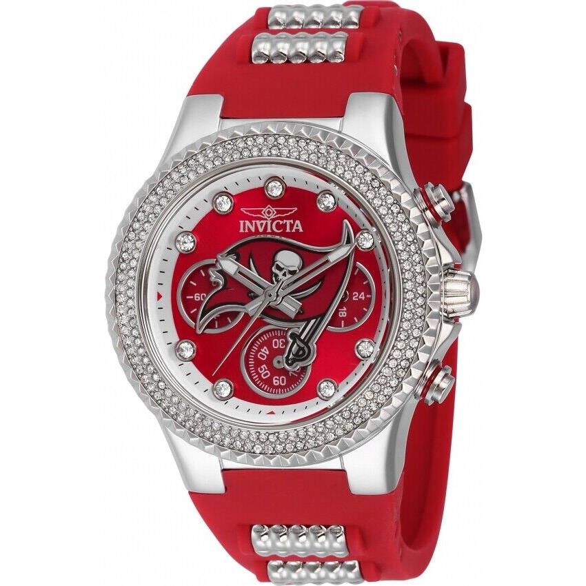 Invicta Women`s Nfl Tampa Bay Buccaneers 39mm Red Dial Chronograph Watch 42756