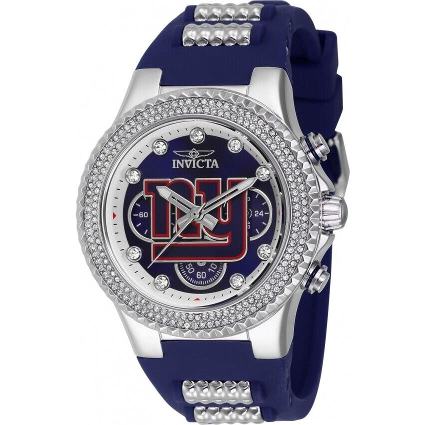 Invicta Nfl York Giants Women`s Blue Dial Chronograph Quartz Watch 42754