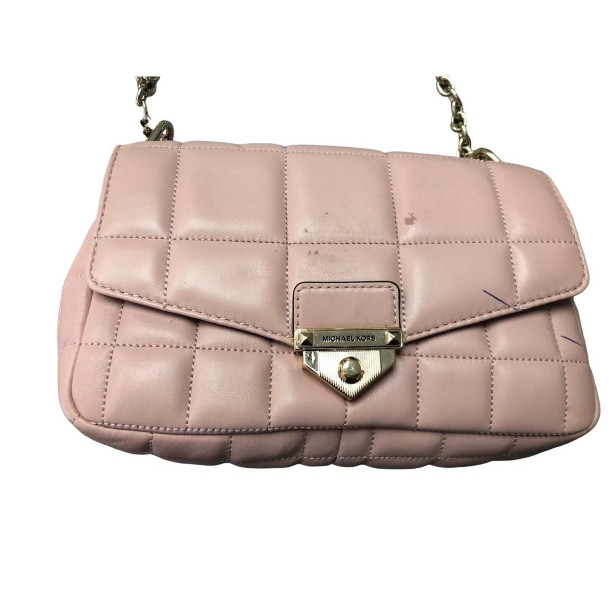 Kors Soho Quilted Shoulder Bag Smokey Rose with Defects