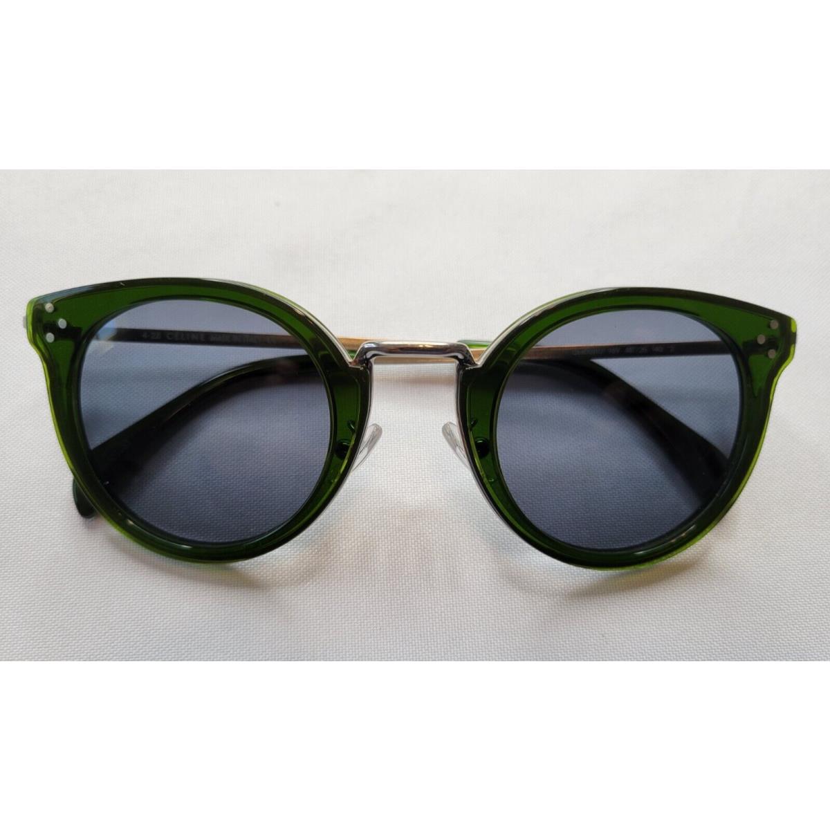 Celine CL40011U 98V Green Distressed Silver Sunglasses Made IN Italy