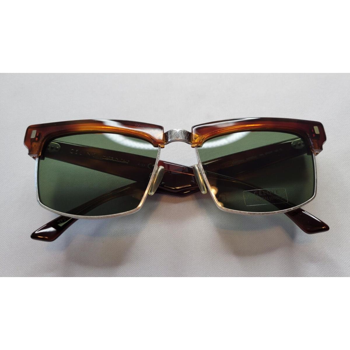 Celine sunglasses  - Havana/Silver Frame, Green Lens 0