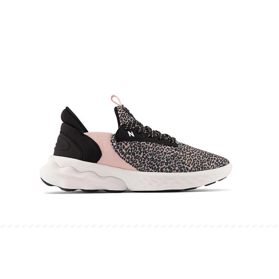 New Balance Fresh Foam Roav Elite X Women`s Athletic Running Training Shoes Black/Pink Leopard