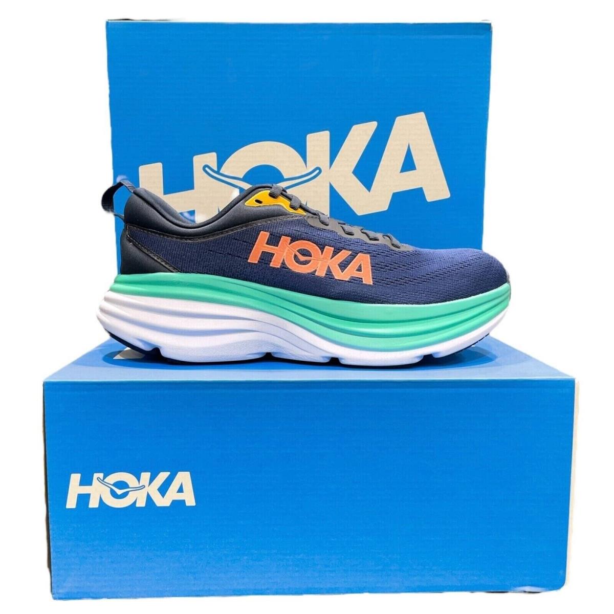 Hoka One One Bondi 8 Women`s Wide Running Shoes Outer Space Sizes 6-11
