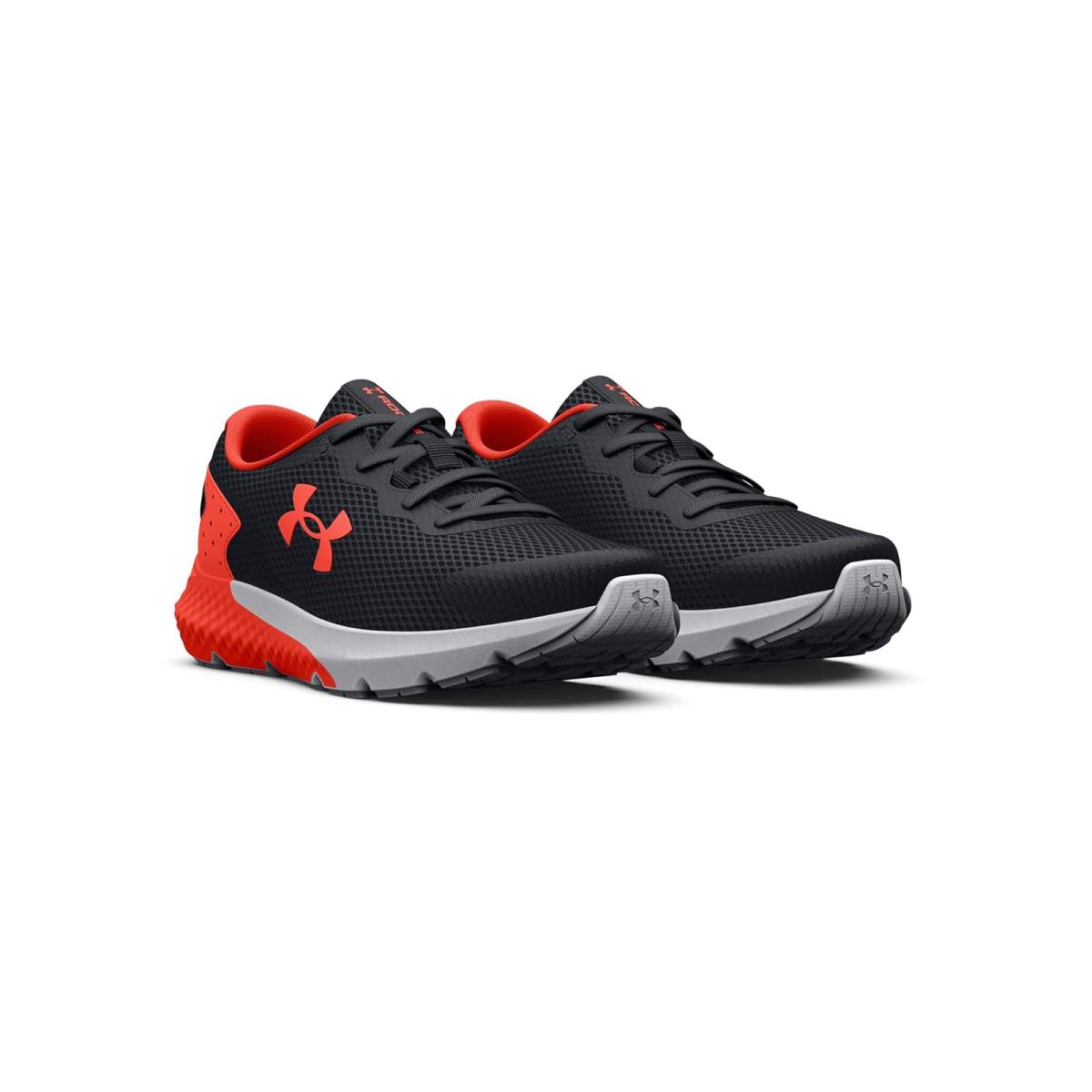 Boy`s Sneakers Athletic Shoes Under Armour Kids Rogue 3 AC Little Kid Black/After Burn/After Burn