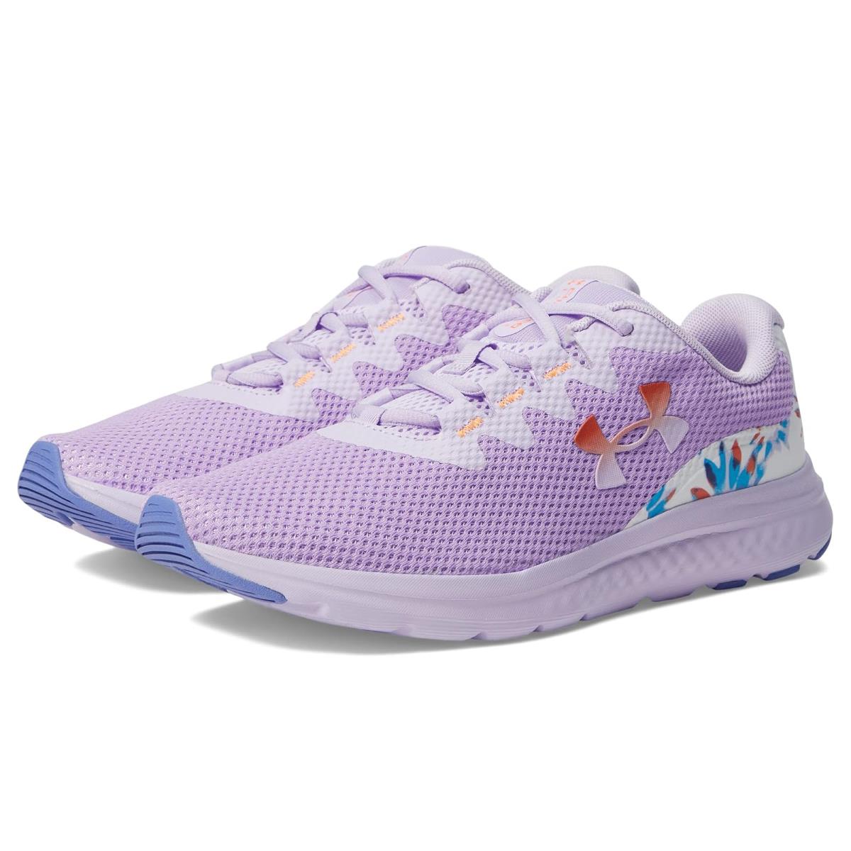 Woman`s Sneakers Athletic Shoes Under Armour Charged Impulse 3 Nebula Purple/Nebula Purple/Orange Blast