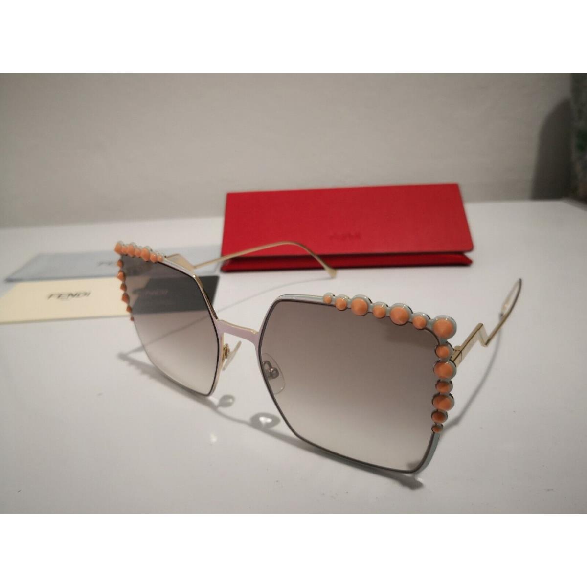 Fendi Can Eye FF 0259/S 35J/NQ Pink with Mint and Gold / Pink Gradient