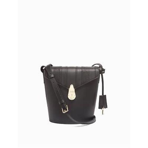 Calvin Klein Lock Leather Small Bucket Bag