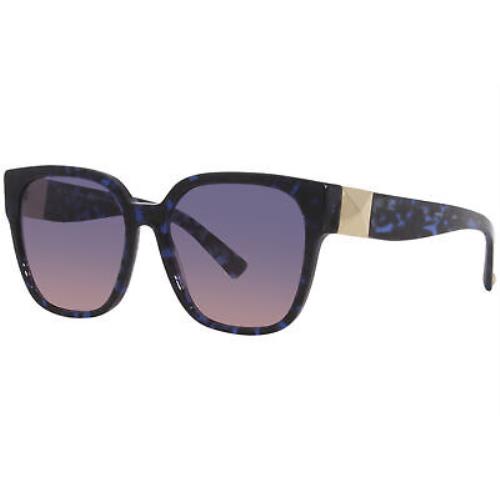 Valentino VA/4111 5031/I6 Sunglasses Women`s Blue Havana/blue Gradient Rose 55mm