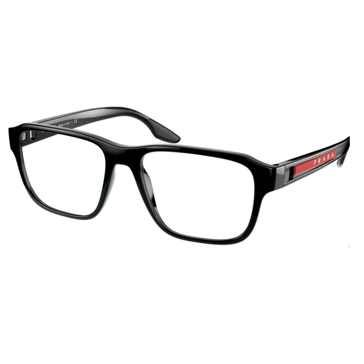 Prada Eyeglasses VPS04N 1AB-1O1 Black Full Rim Frames 54MM Rx-able - Black Frame