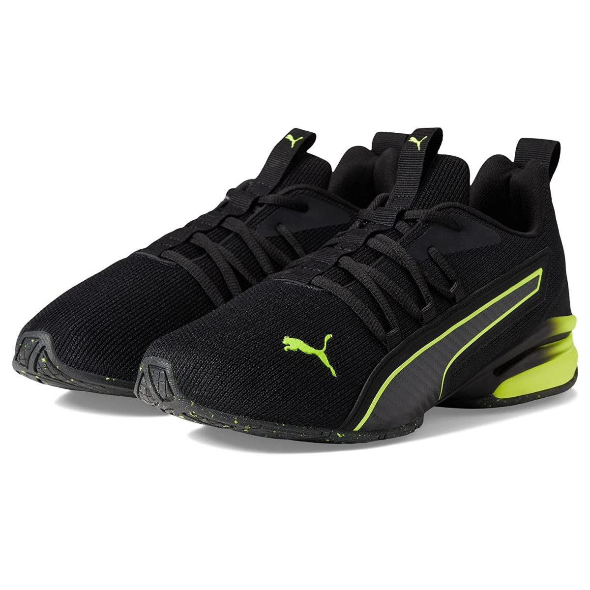 Man`s Sneakers Athletic Shoes Puma Axelion Nxt Interest Puma Black/Lime Squeeze