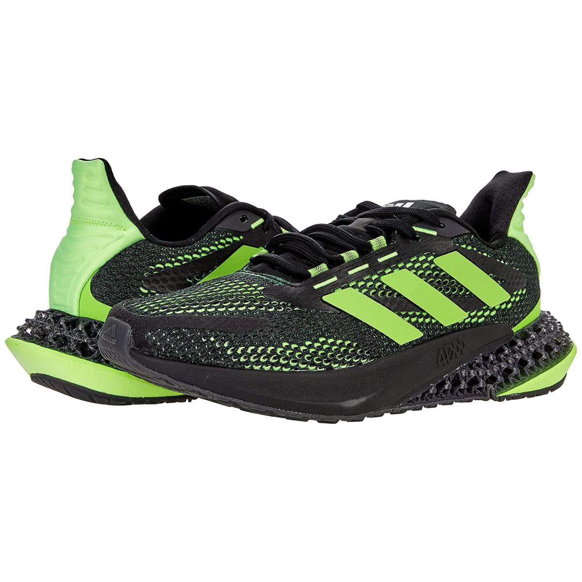 Man`s Sneakers Athletic Shoes Adidas Running 4DFWD Kick Black/Signal Green/Carbon