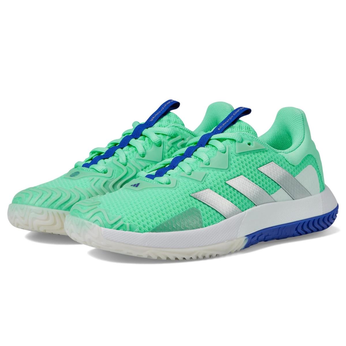 Woman`s Sneakers Athletic Shoes Adidas Solematch Control Pulse Mint/Silver Metallic