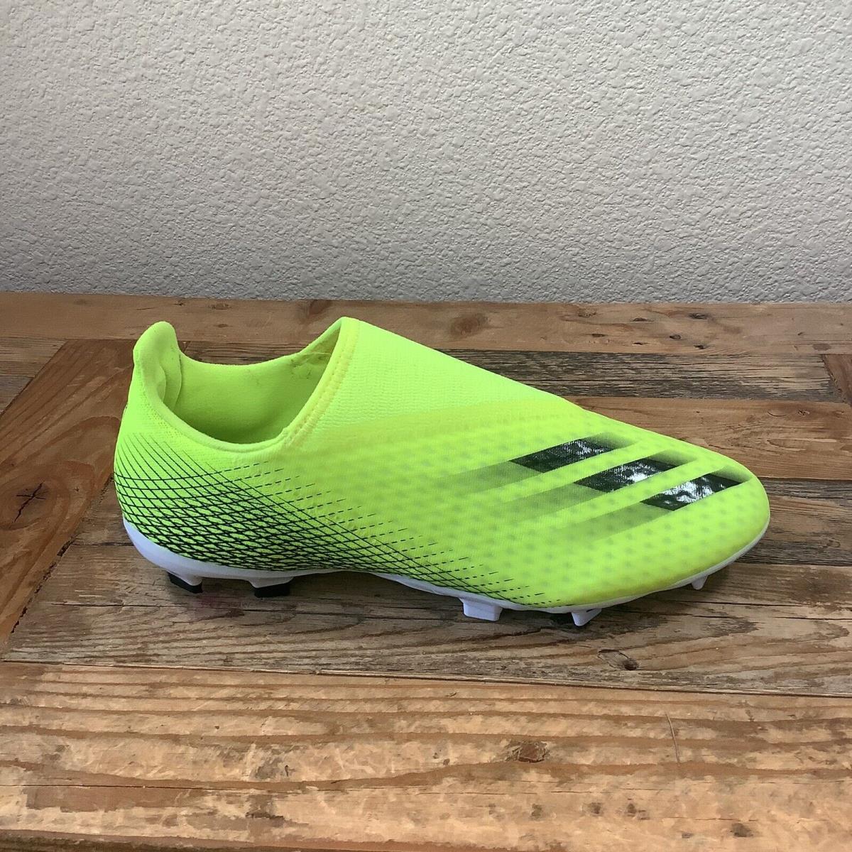 Adidas X Ghosted.3 Laceless FG Men`s Size 10 Soccer Cleats Solaryellow FW6969