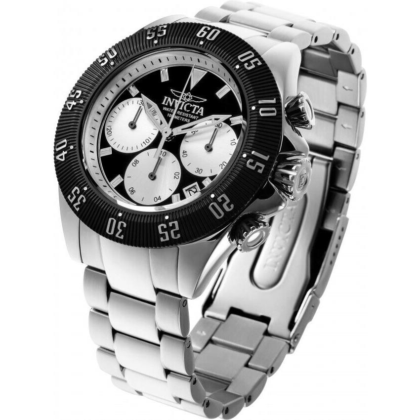 Invicta Men`s Watch Speedway Chronograph Stainless Steel Black Dial 48MM Case