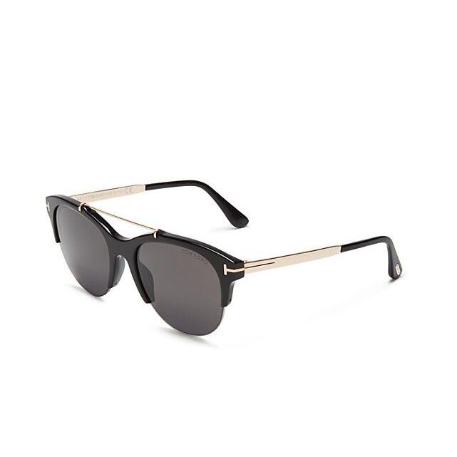 Tom Ford Adrenne Sunglasses FT0517 01A Black Frame Smoke Gradient Lens