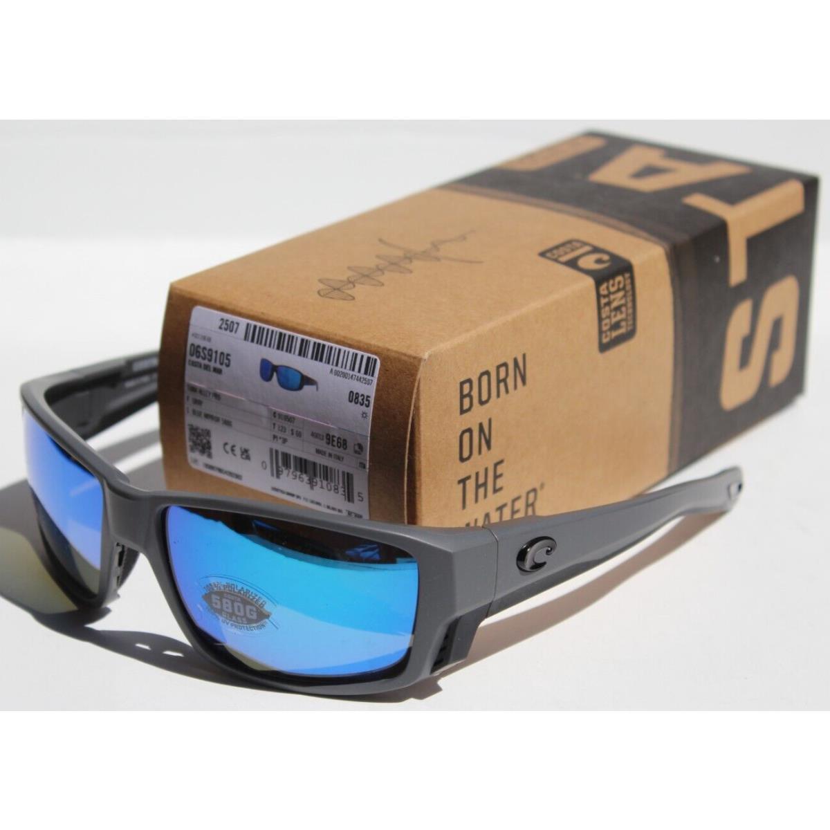 Costa Del Mar Tuna Alley Pro 580G Polarized Sunglasses Gray/blue Mirror 580