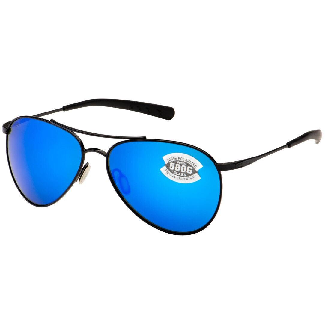 Costa Del Mar Piper Sunglasses Shiny Black/blue Mirror 580Glass