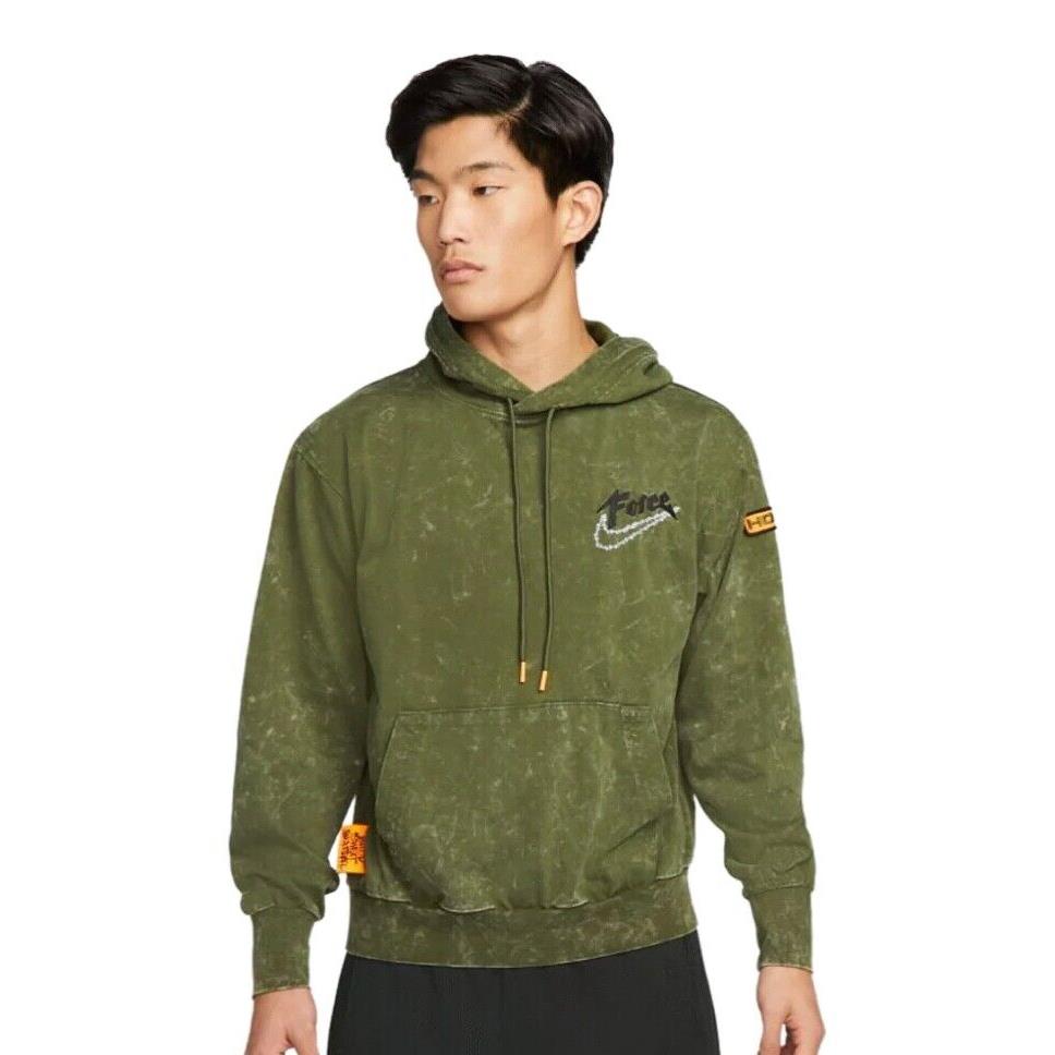 Nike Dry Fit Standard Issue Narrative Pullover Hoodie DH6809-355 Men Size Mediu