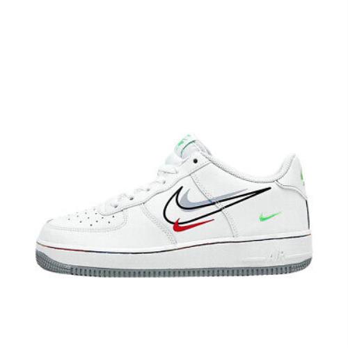 Big Kid`s Nike Air Force 1 Low White/lt Green Spark-aluminum DM9473 100