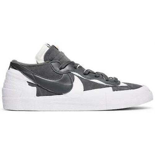 Nike Men`s Blazer Low Sacai Grey/ White DD1877-002 Fashion Shoe - Grey/ White