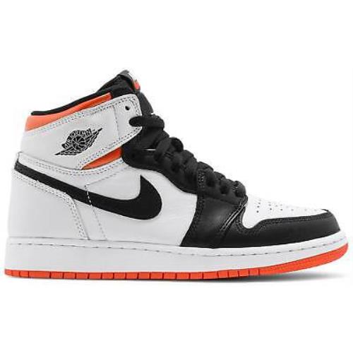 Nike Air Jordan 1 GS White Black Electro Orange 575441-180 Fashion Shoes