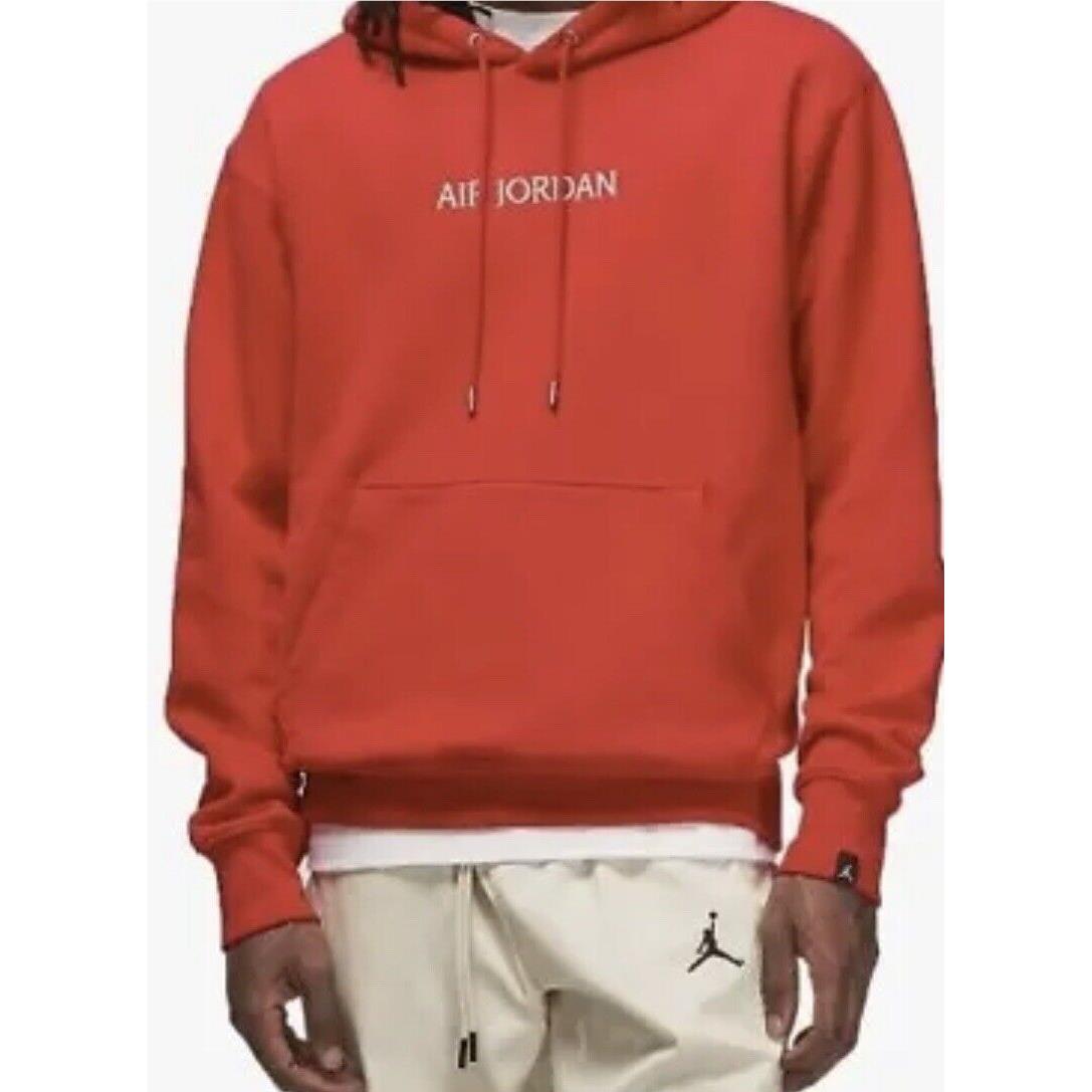 Nike Air Jordan Heavyweight Fleece Pullover Men`s Medium Hoodie Red DO6094-612