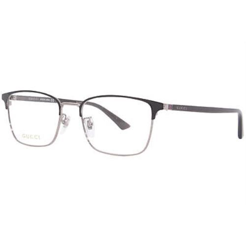 Gucci GG1124OA 003 Eyeglasses Men`s Black/brown Full Rim Rectangle Shape 55mm