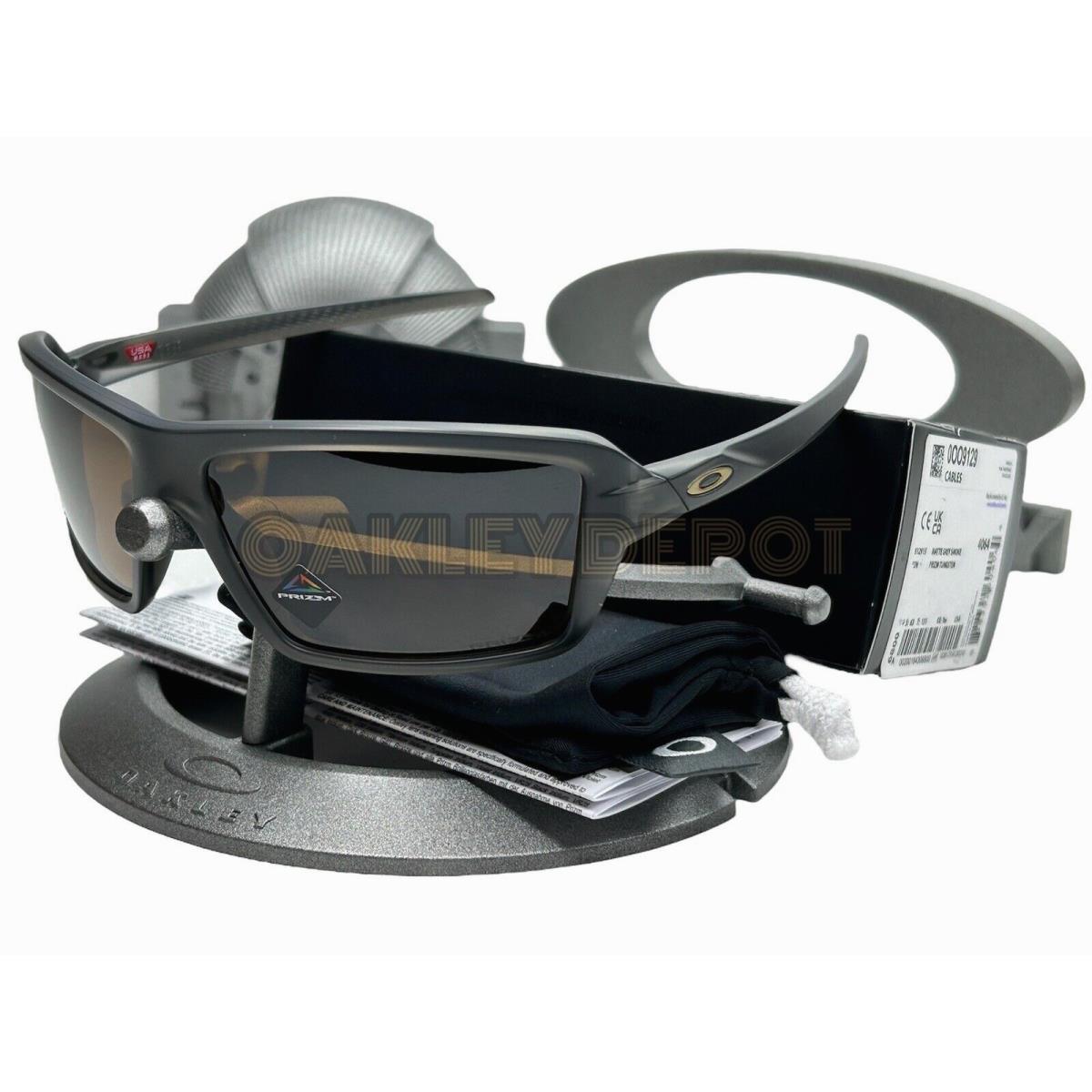 Oakley Cables 009129 Matte Grey Smoke/prizm Tungsten Sunglasses 97 - Frame: MATTE GREY SMOKE, Lens: TUNGSTEN