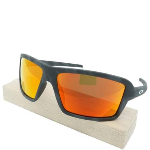 OO9129-04 Mens Oakley Cables Sunglasses - Frame: Black, Lens: Red