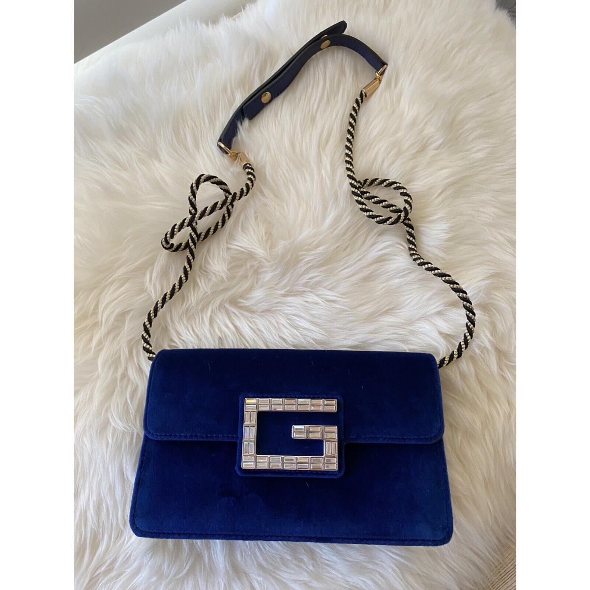 Gucci Broadway Velvet Crossbody Bag in Royal Blue Authenticity