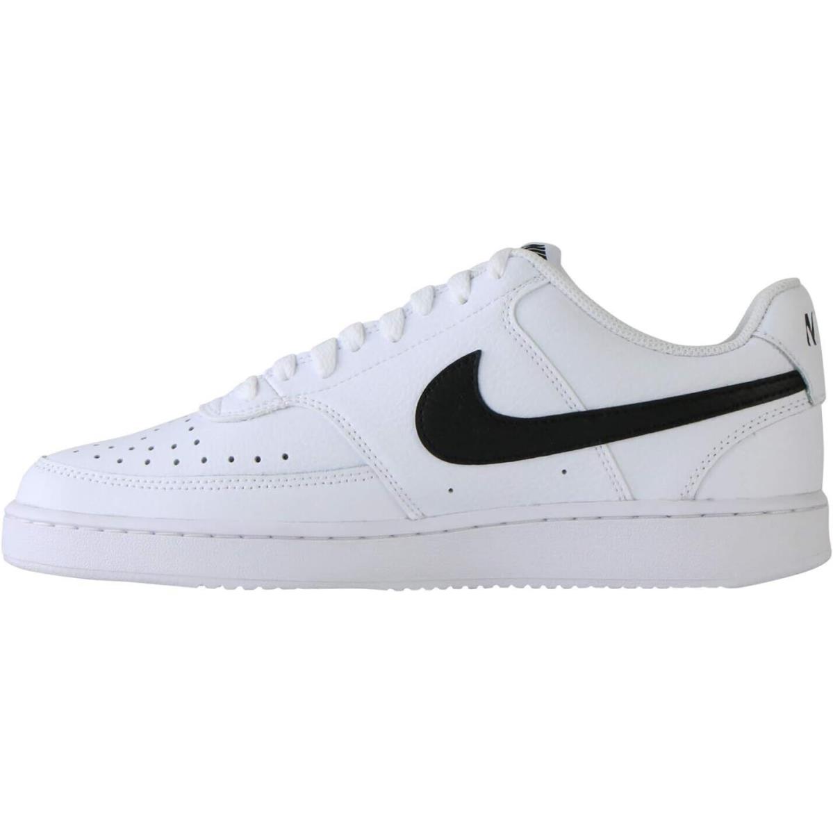 Nike Men`s Court Vision Low Sneaker White/black Size 9.5 US - White